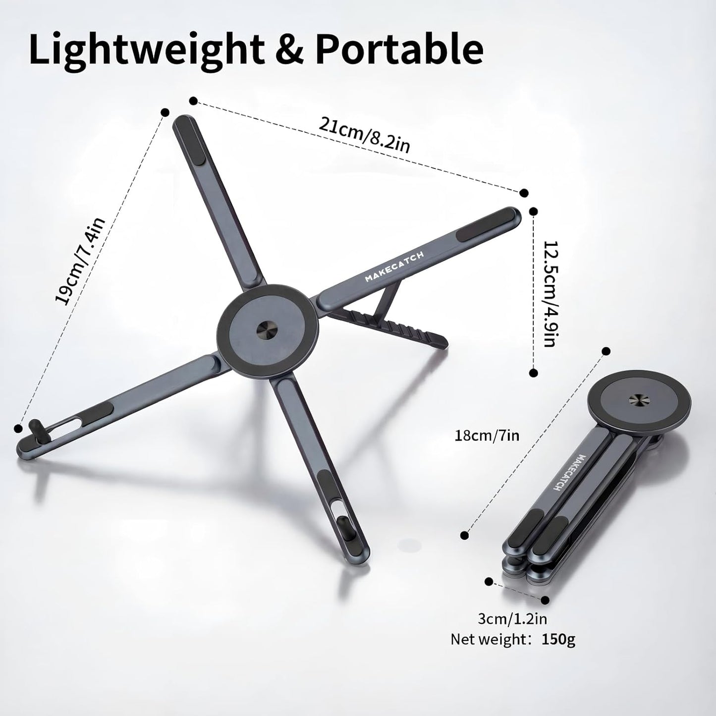 Support magnétique réglable pour ordinateur portable
