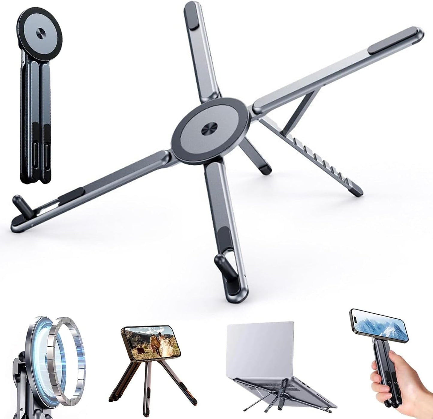 Support magnétique réglable pour ordinateur portable