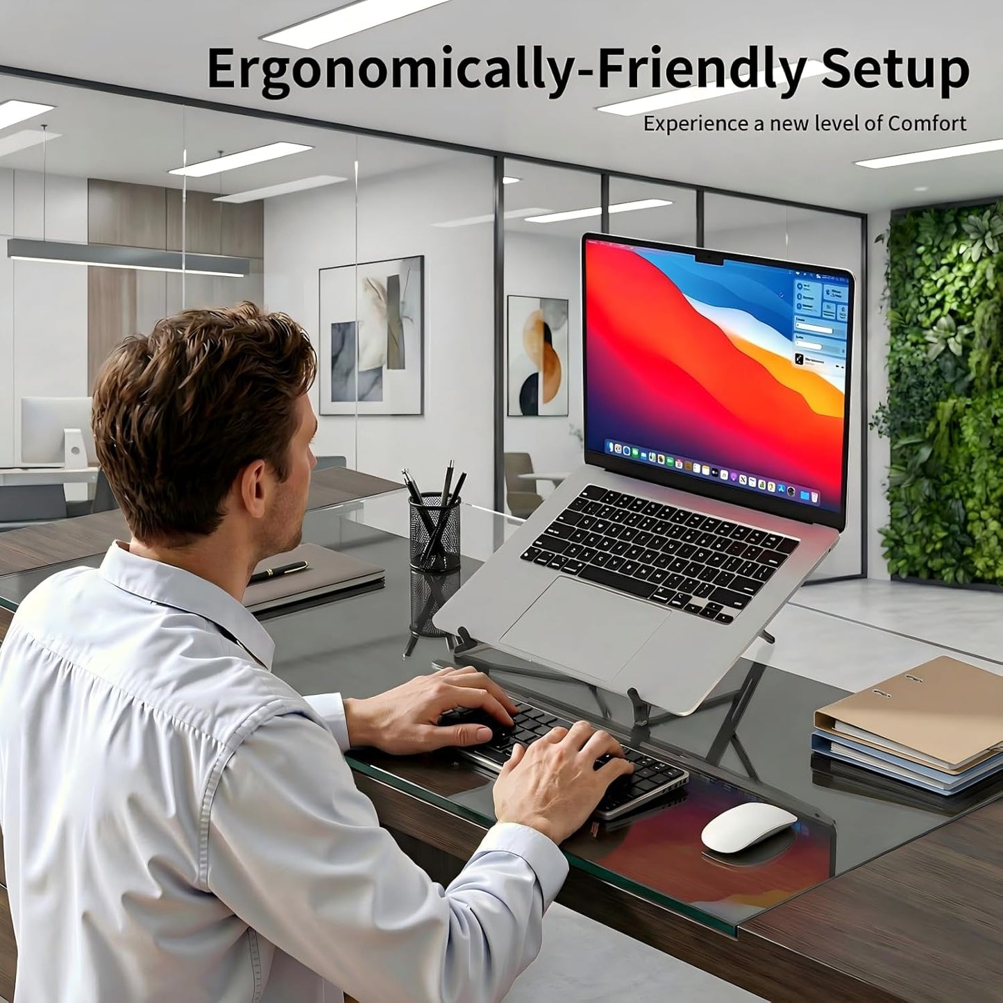 Support magnétique réglable pour ordinateur portable