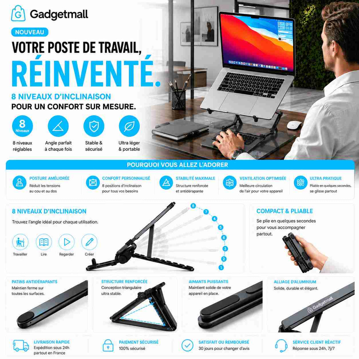 Support Magnétique Universel 4-en-1